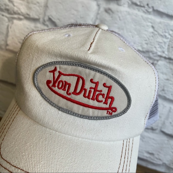 VON DUTCH Kustommade Originals NWOT White Trucker Snapback Hat Cap - Picture 8 of 10